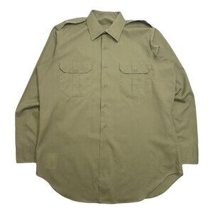 1975 Military Double Pocket Dress Shirt XL